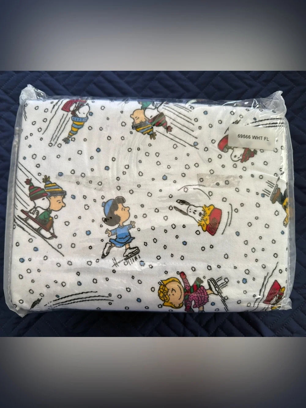 Peanuts Winter Scene Flannel Sheet Set FULL The Vermont Country Store